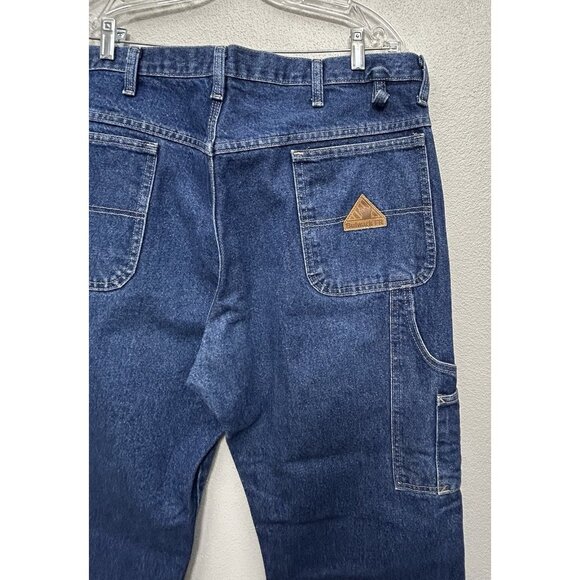 Bulwark FR Jeans Mens 38x30 Blue Fire Resistant Carpenter Straight Work Denim - Picture 3 of 6